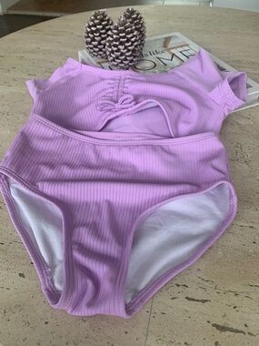 OshKosh B'gosh Lilac Ribbed One-Piece Swimsuit